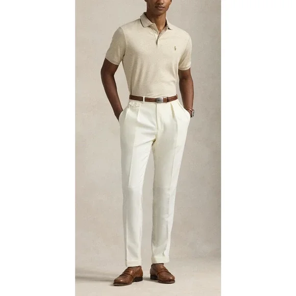 Polo Ralph Lauren Soft Cotton Polo Shirt in Dune Tan Men's 2XB 2X Big & Tall - Picture 12 of 12